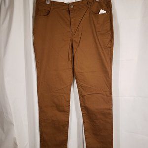 Style & co Slim Leg Plus Jean Brown  Sz 18W